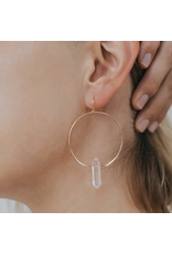 JaxKelly Hoops - Clear Quartz