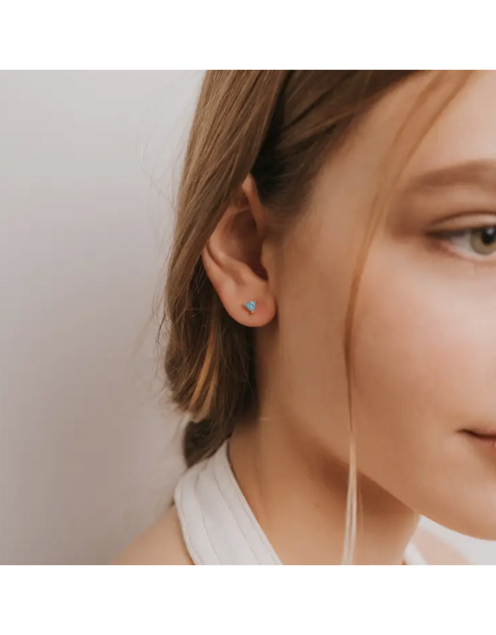 JaxKelly Mini Energy Gem - Opal Earrings