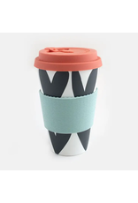 Caroline Gardner Charcoal Hearts Eco Coffee Cup