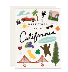 Slightly Stationery California Greetings Card