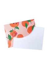 Smiley Orange Envelope Note Set - Set of 10