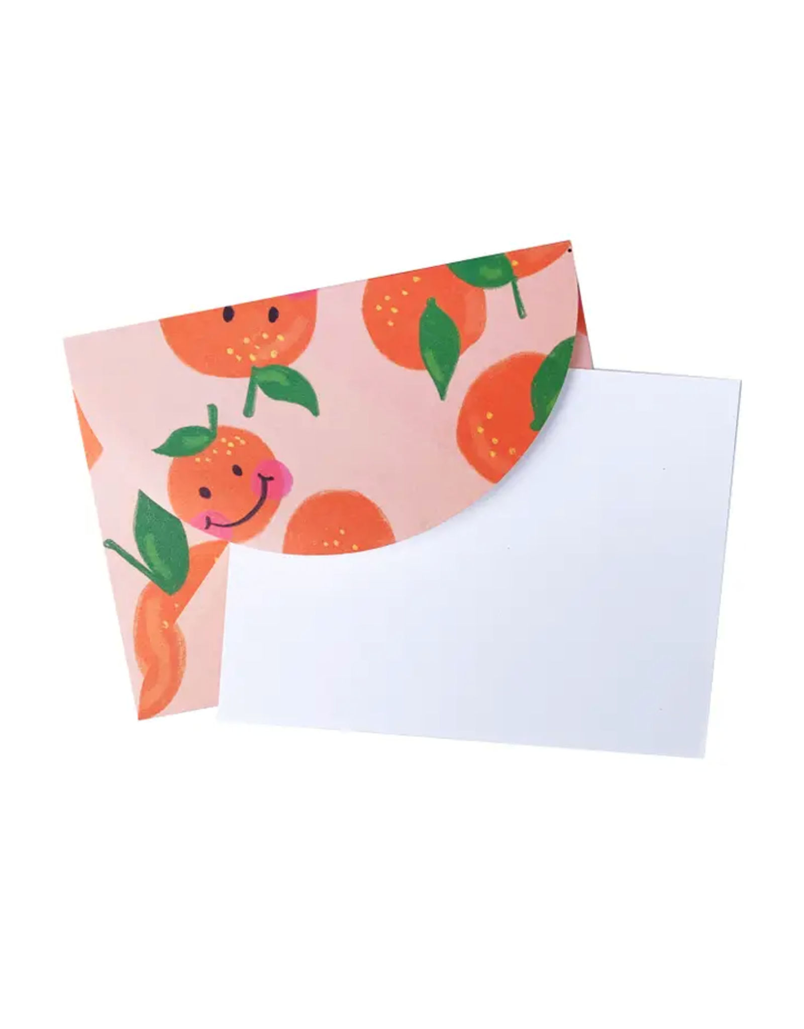 Smiley Orange Envelope Note Set - Set of 10