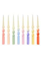 Rainbow Dipped Twisted Candles