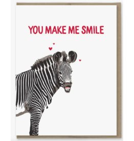 Modern Printed Matter You Make Me Smile Love Card