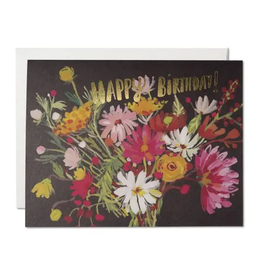 Vintage Happy Birthday Bouquet Card