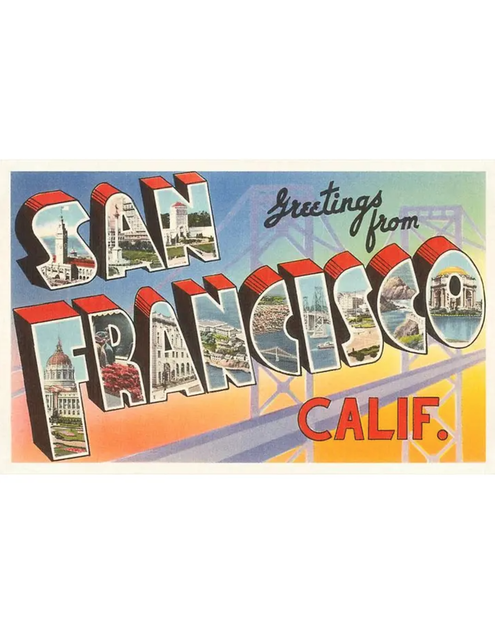Found Image Press Postcard: Greetings from San Francisco