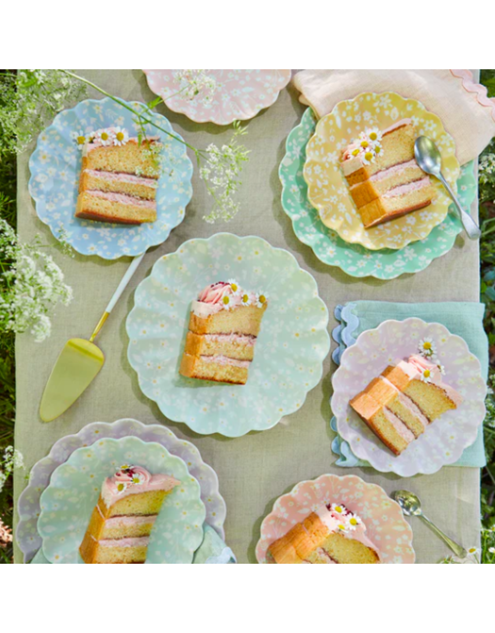 Floral Small Bamboo Plates