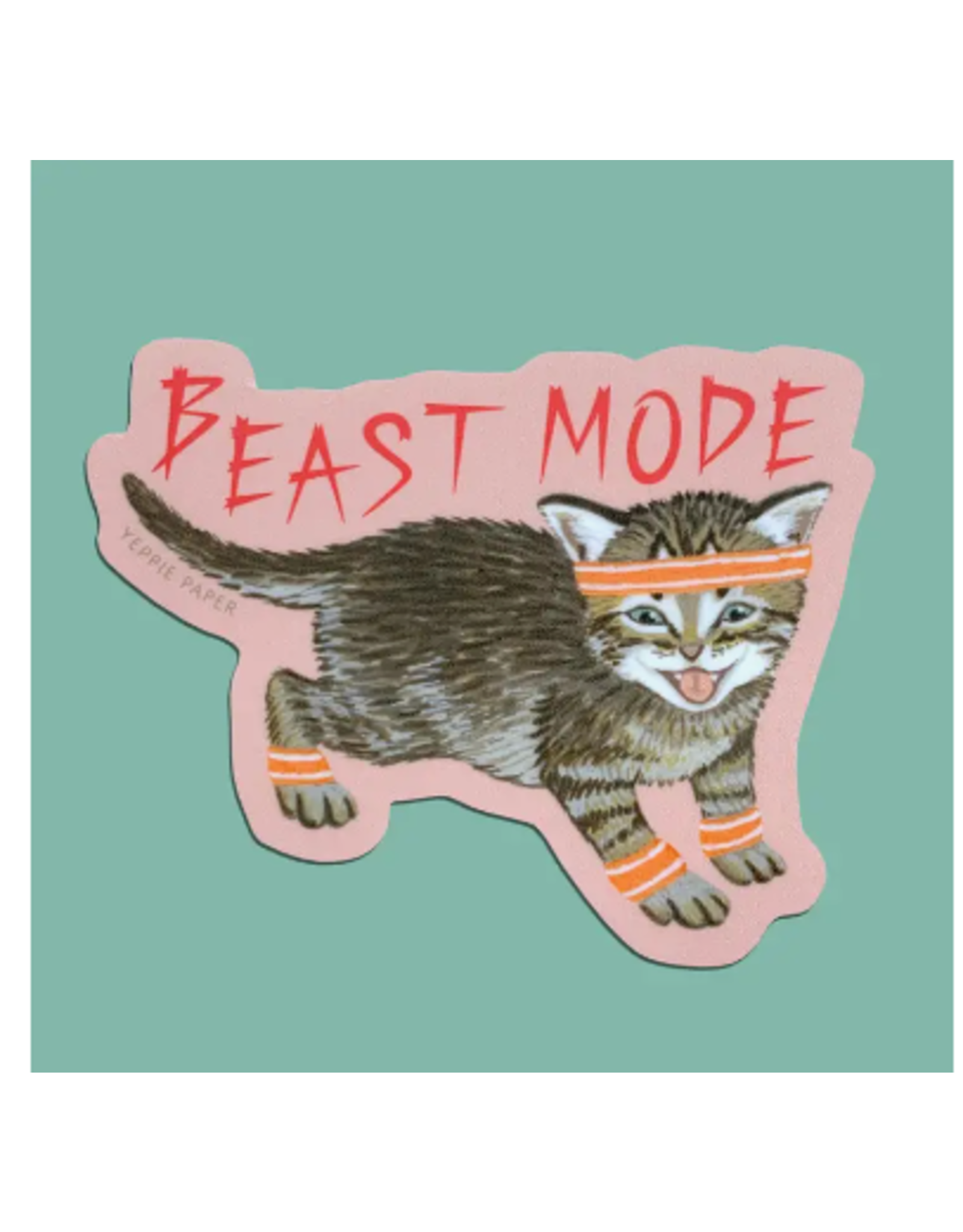Yeppie Paper Beast Mode Kitten Sticker