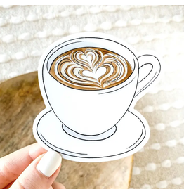 Elyse Breanne Design Latte Art Coffee Mug Sticker