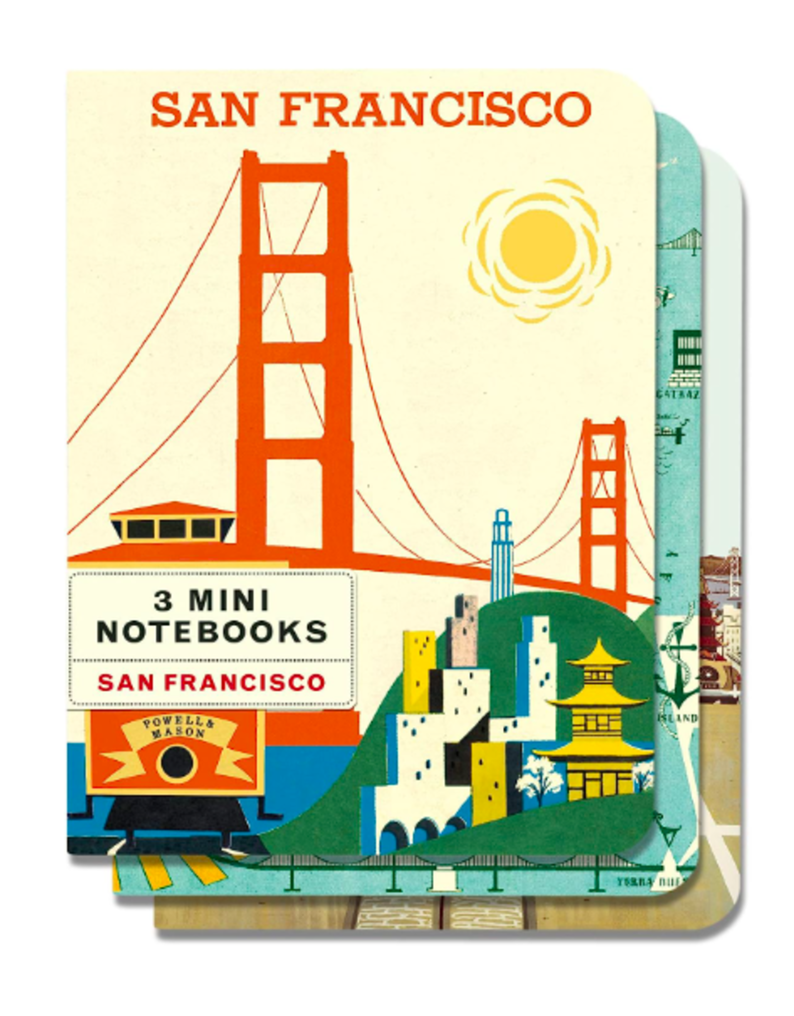 Cavallini San Francisco 3 Mini Notebooks