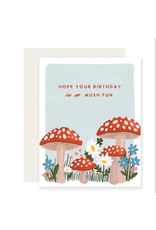 Slightly Stationery Mushroom Birthday Card
