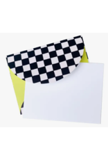 Checkers Patterned Envelope Note Set - Set of 10