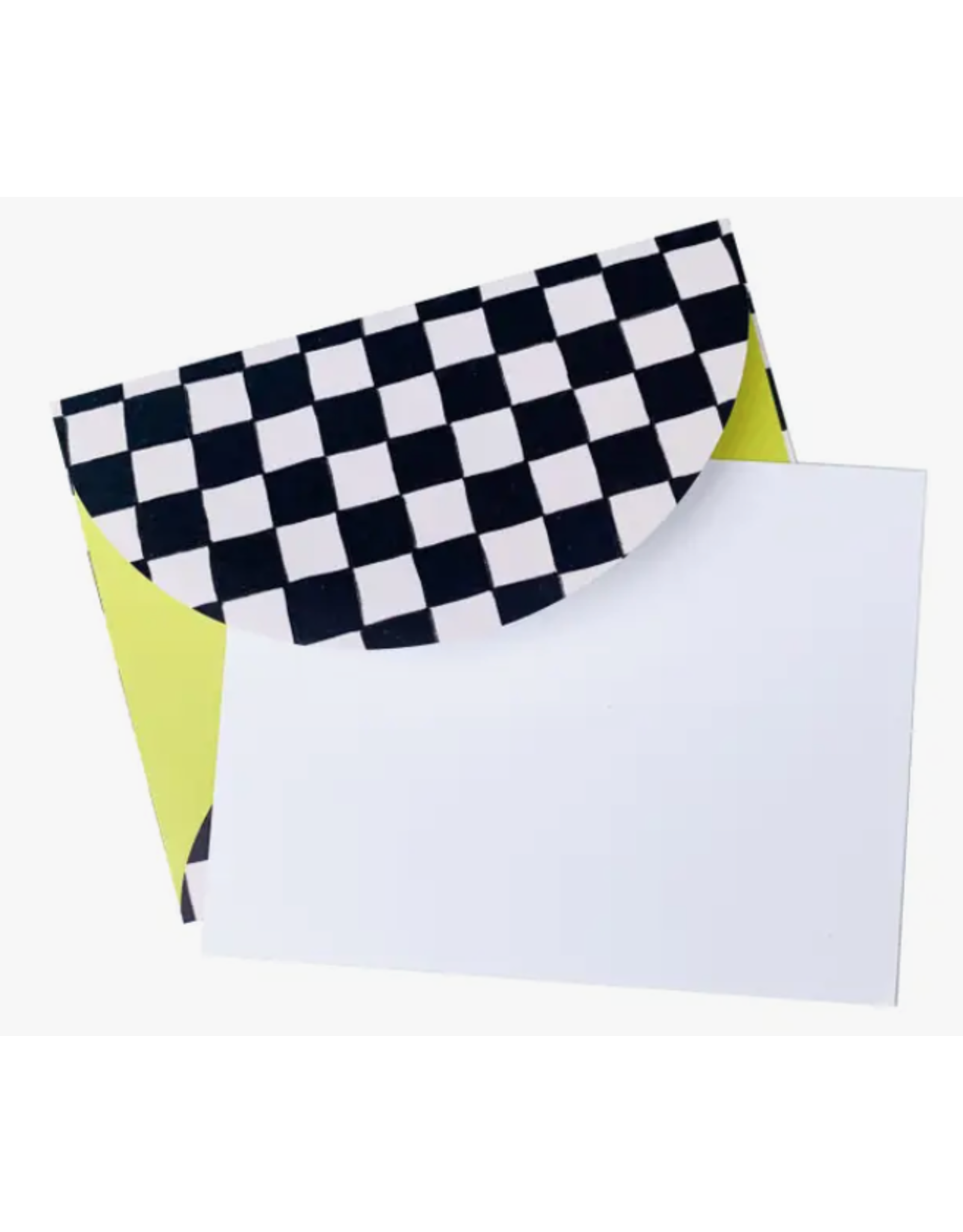 Checkers Patterned Envelope Note Set - Set of 10