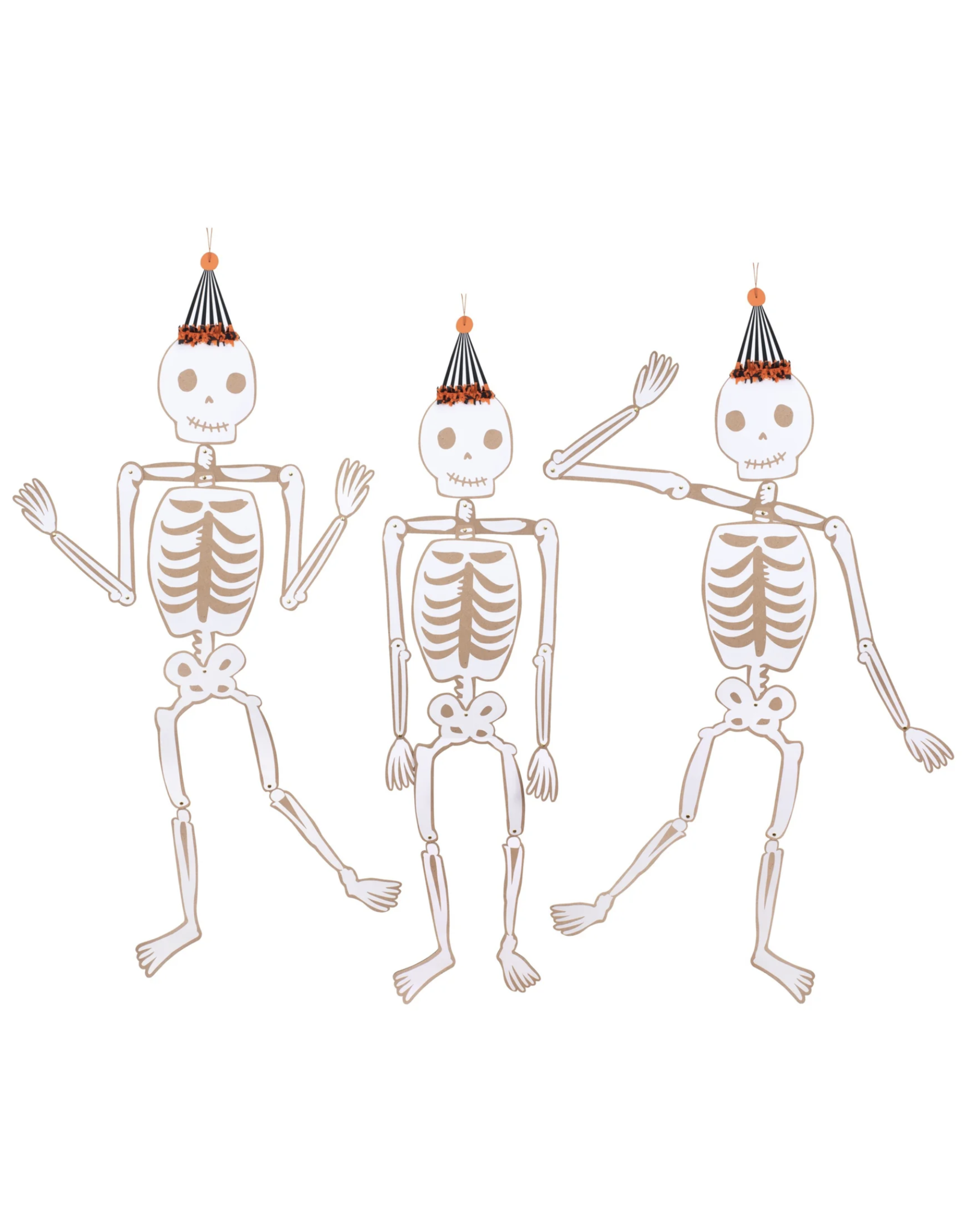 Vintage Halloween Jointed Skeletons