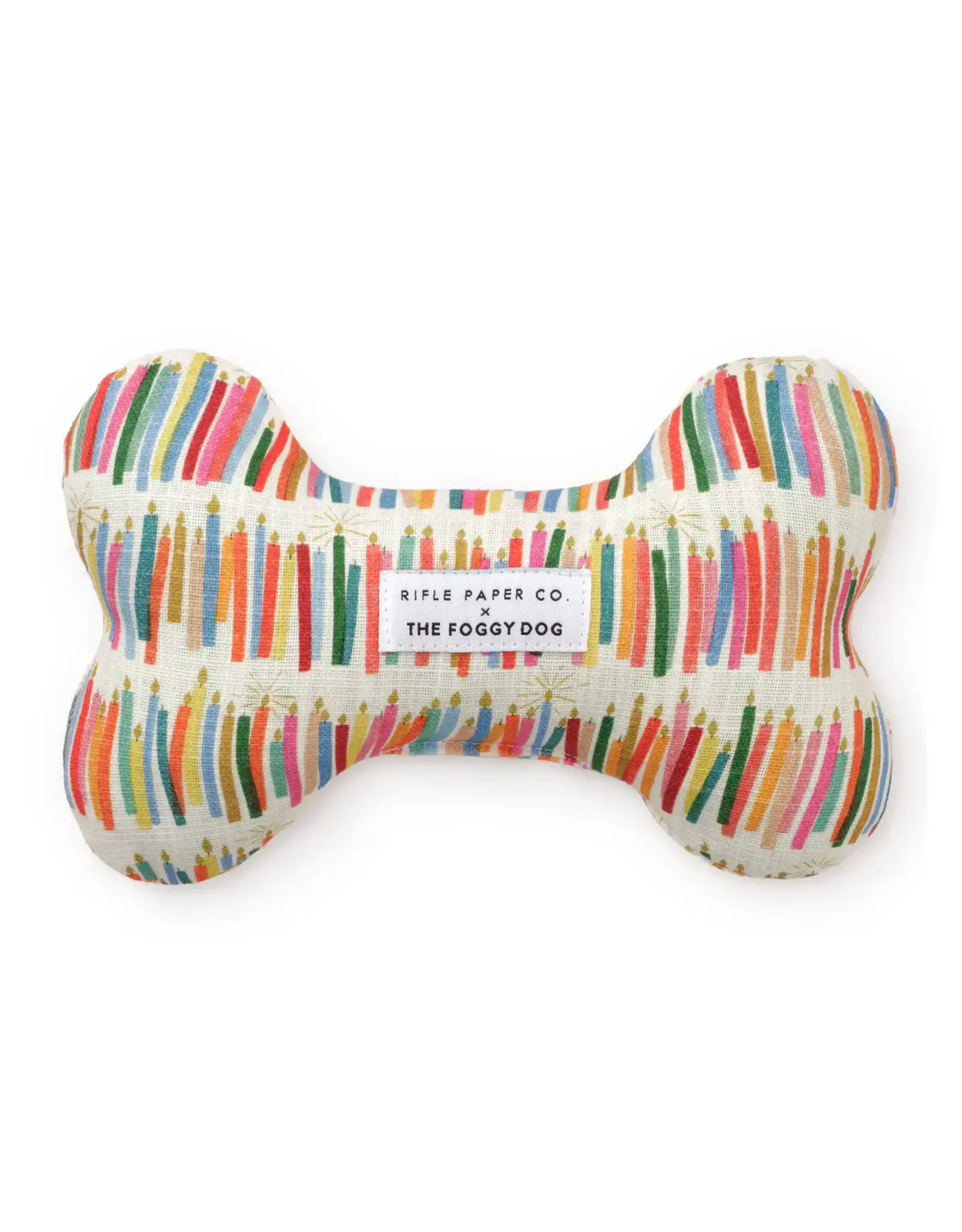 Rifle Paper Co. x TFD Birthday Candles Dog Bone Squeaky Toy