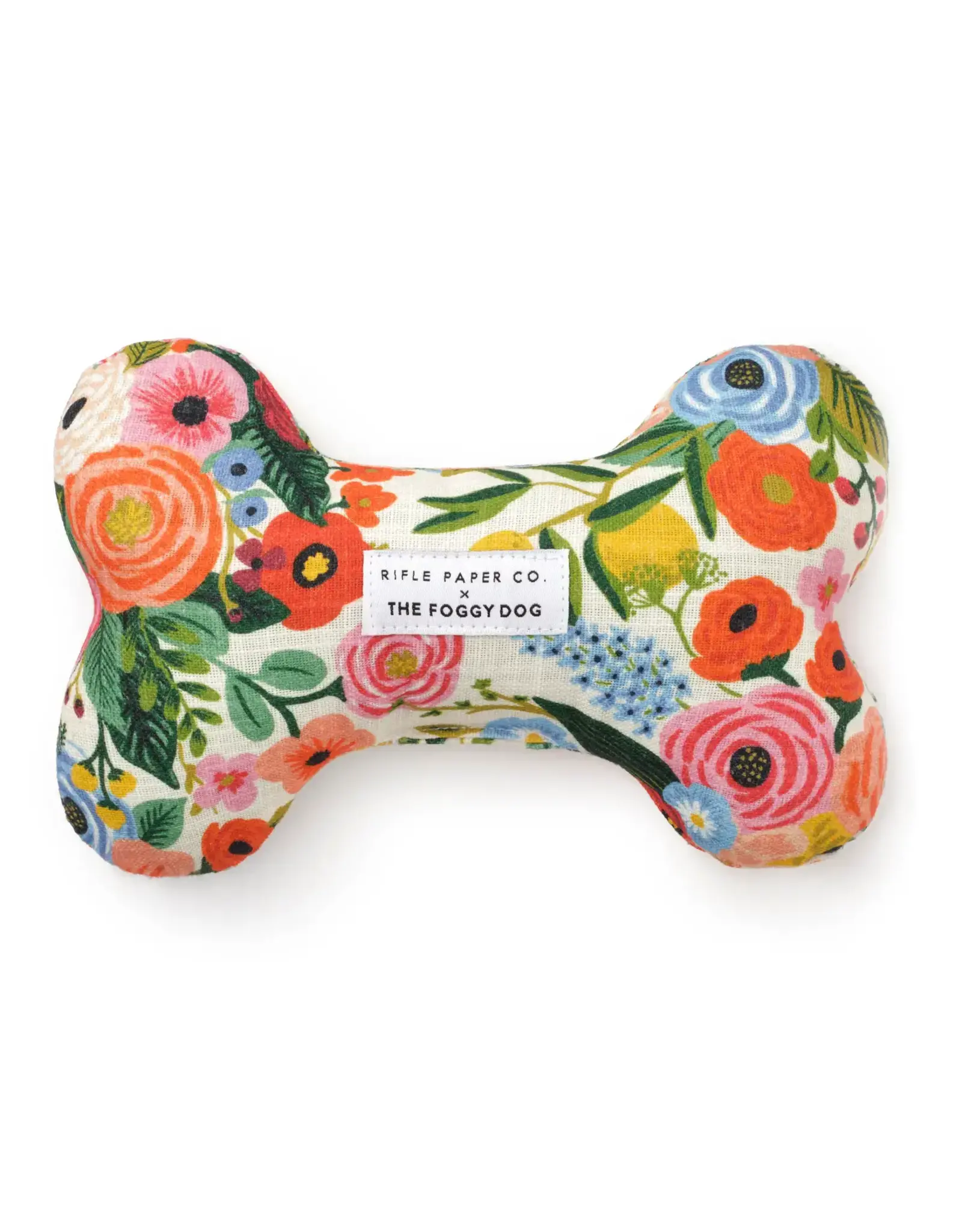 Rifle Paper Co. x TFD Garden Party Dog Bone Squeaky Toy