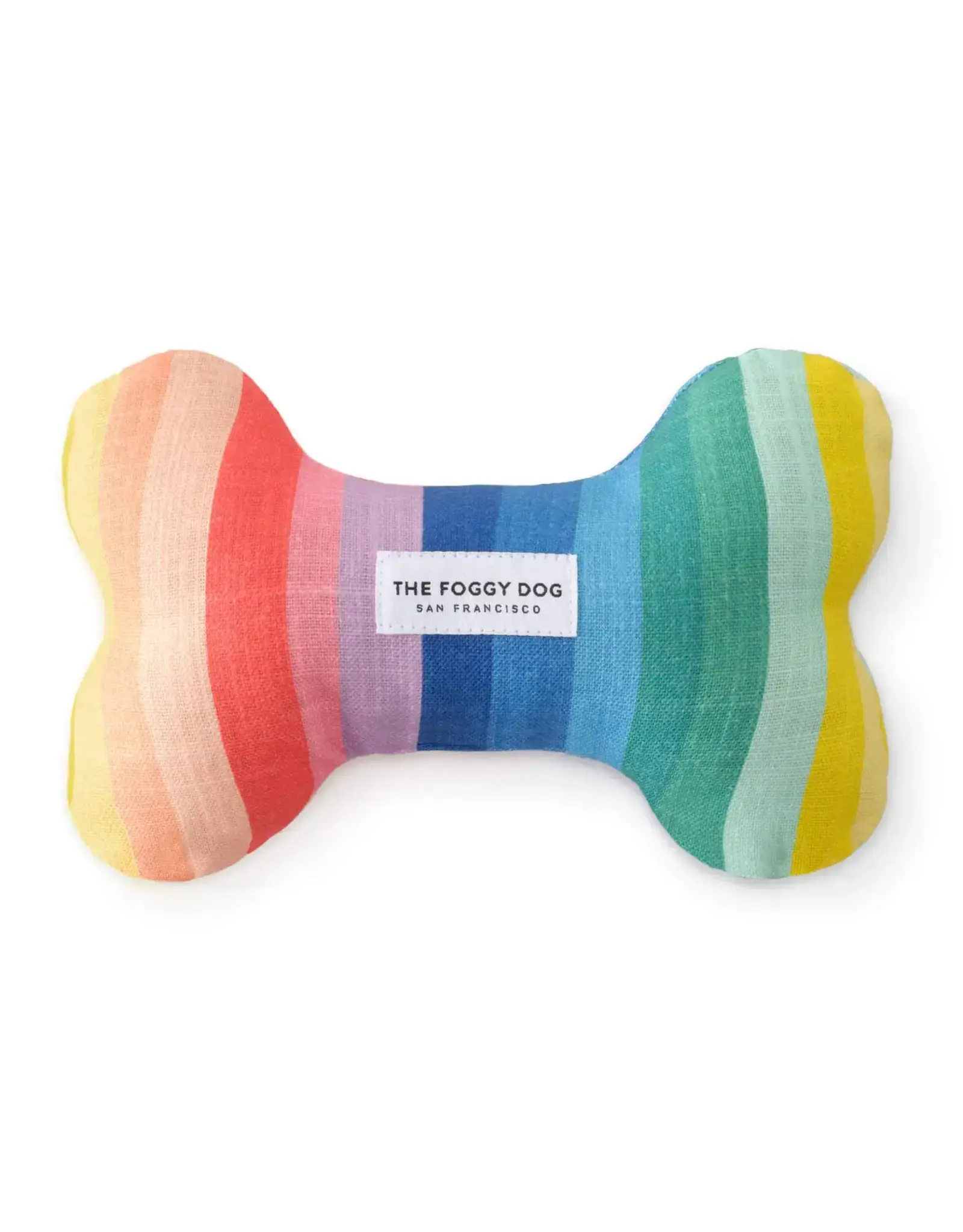 Over the Rainbow Dog Bone Squeaky Toy