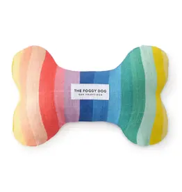 Over the Rainbow Dog Bone Squeaky Toy