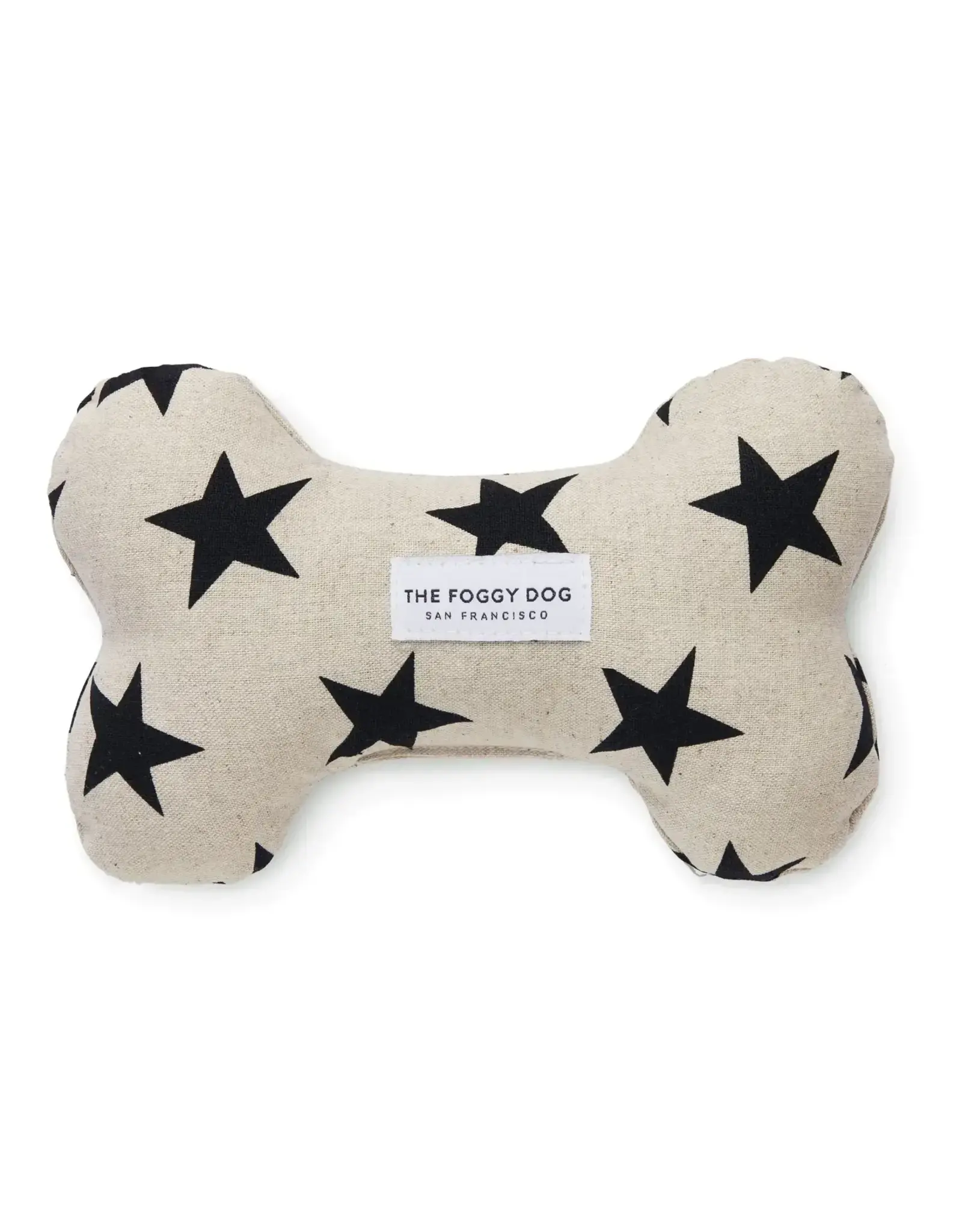 Black Stars Dog Bone Squeaky Toy