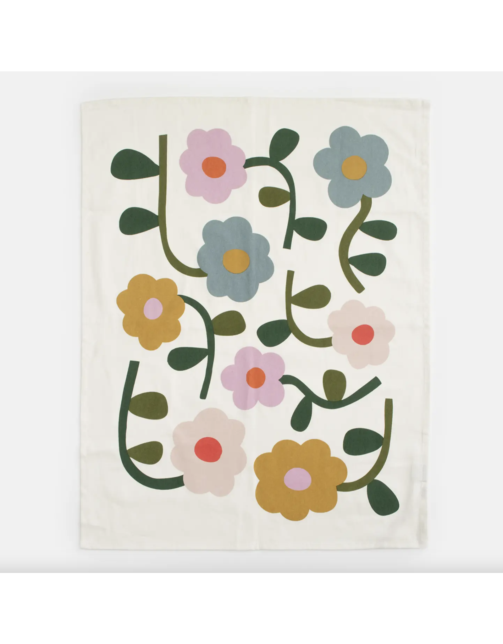 Caroline Gardner Multi/Mono Floral Set of 2 Tea Towels