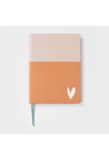 Caroline Gardner Orange Pale Pink Colour Block Small Casebound Notebook