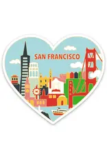 The Found San Francisco Skyline Heart Sticker