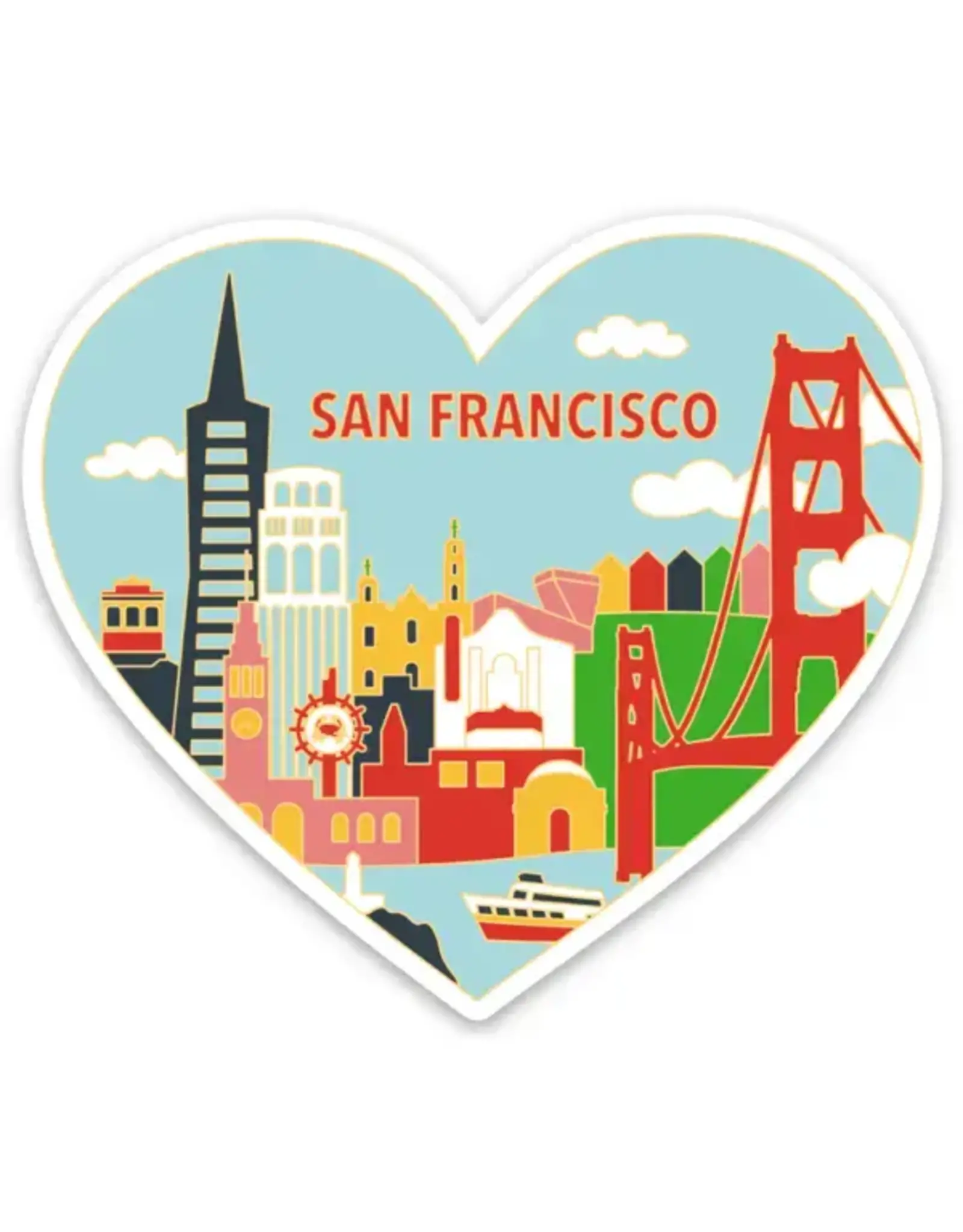The Found San Francisco Skyline Heart Sticker