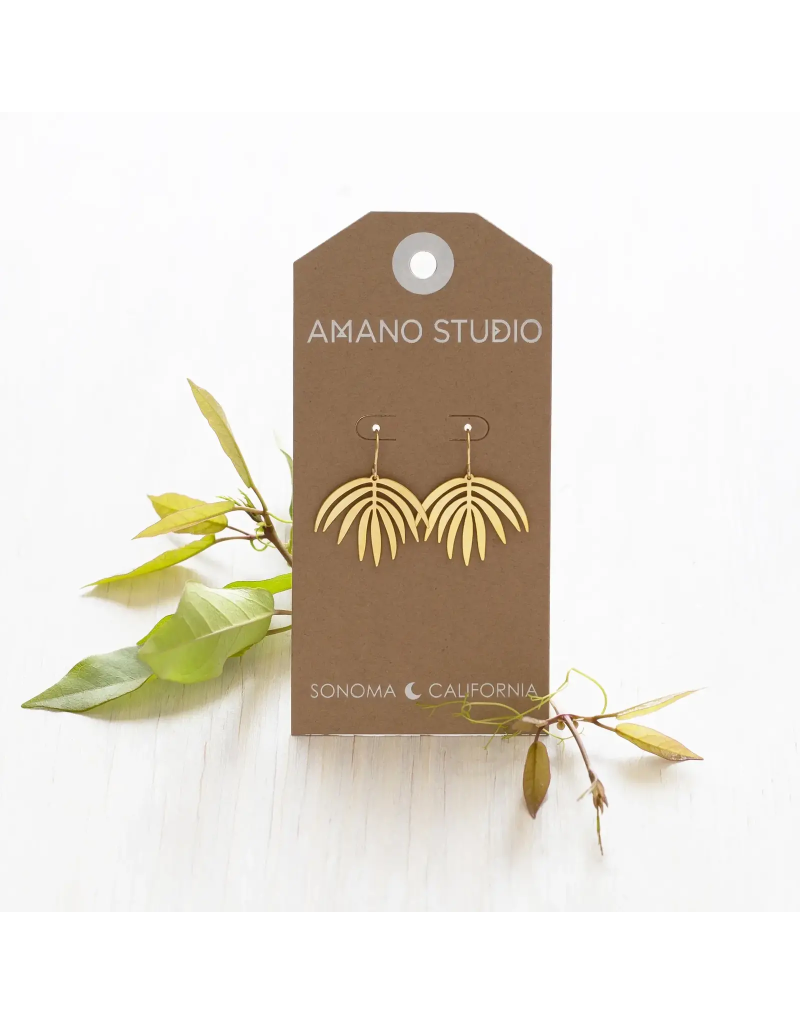 Palm Frond Earrings