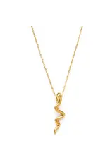 Tiny Gold Serpent Necklace