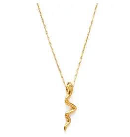 Tiny Gold Serpent Necklace
