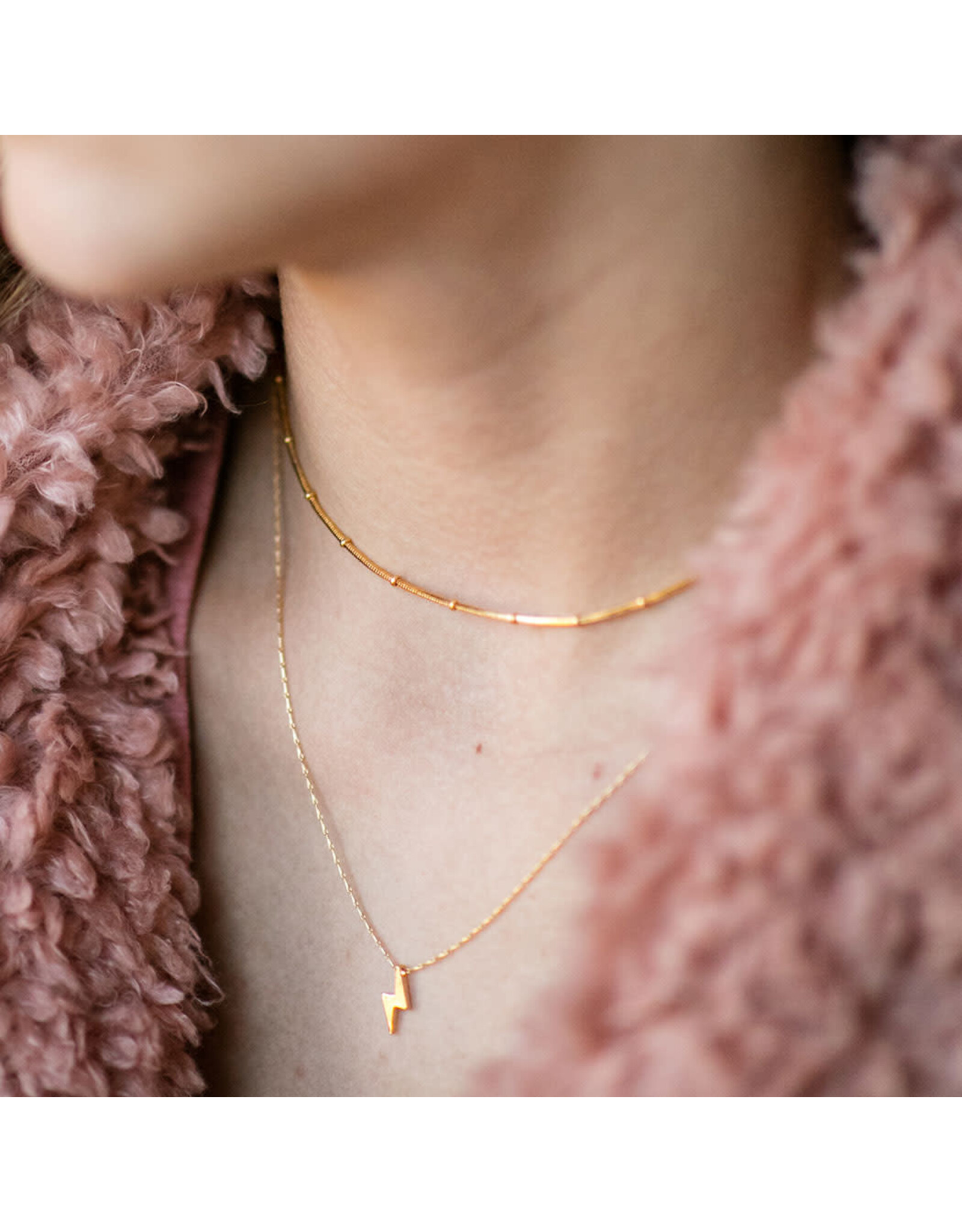 Tiny Lightning Bolt Necklace