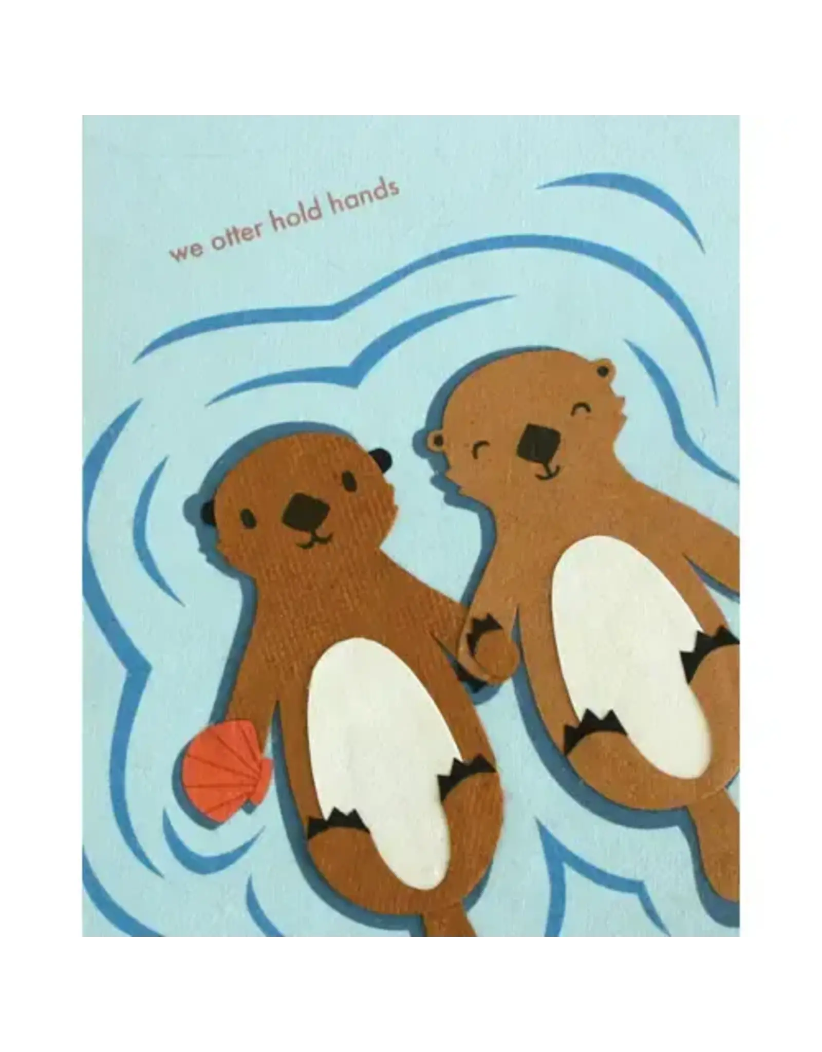 Good Paper Otter Hold Hands Card
