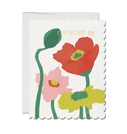 Scalloped Poppy Thank You Card Box Set