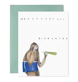 E. Frances Speedy Sloth Card