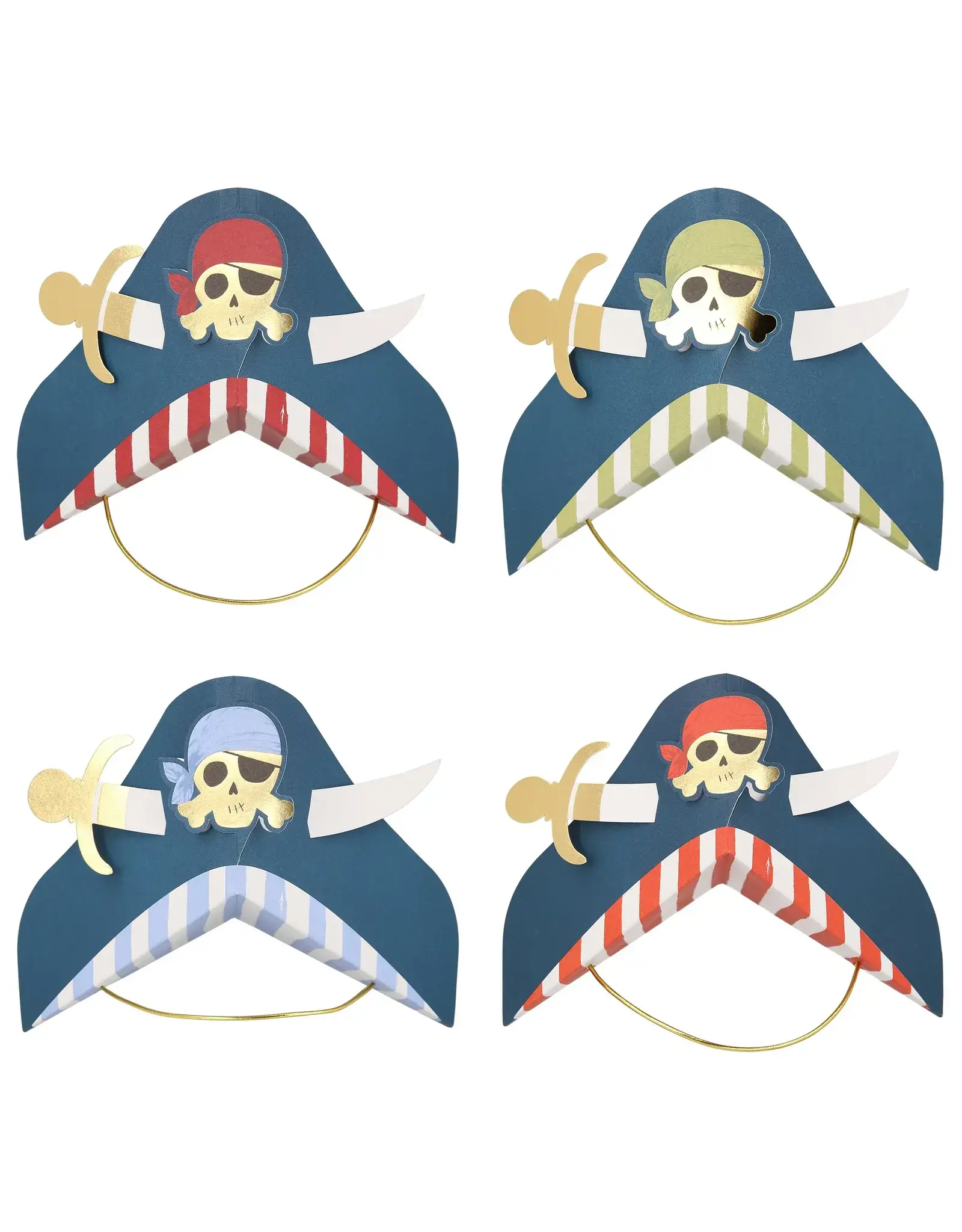 Blue Pirate Party Hats