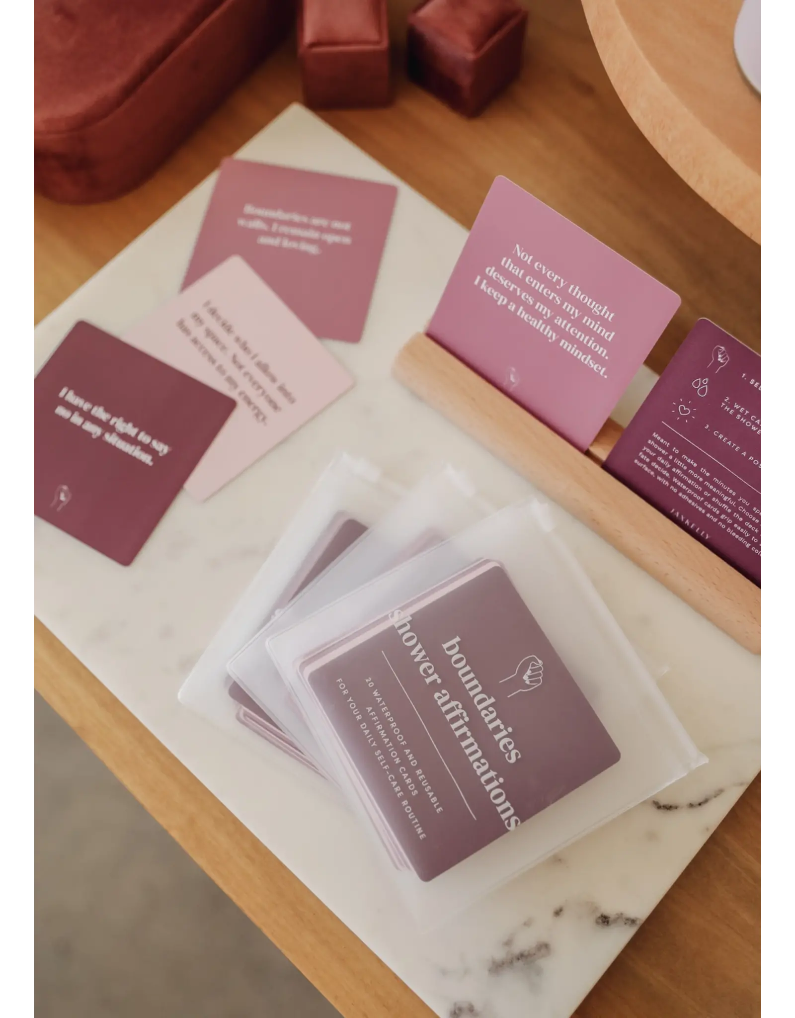 JaxKelly Shower Affirmation Cards - Boundaries