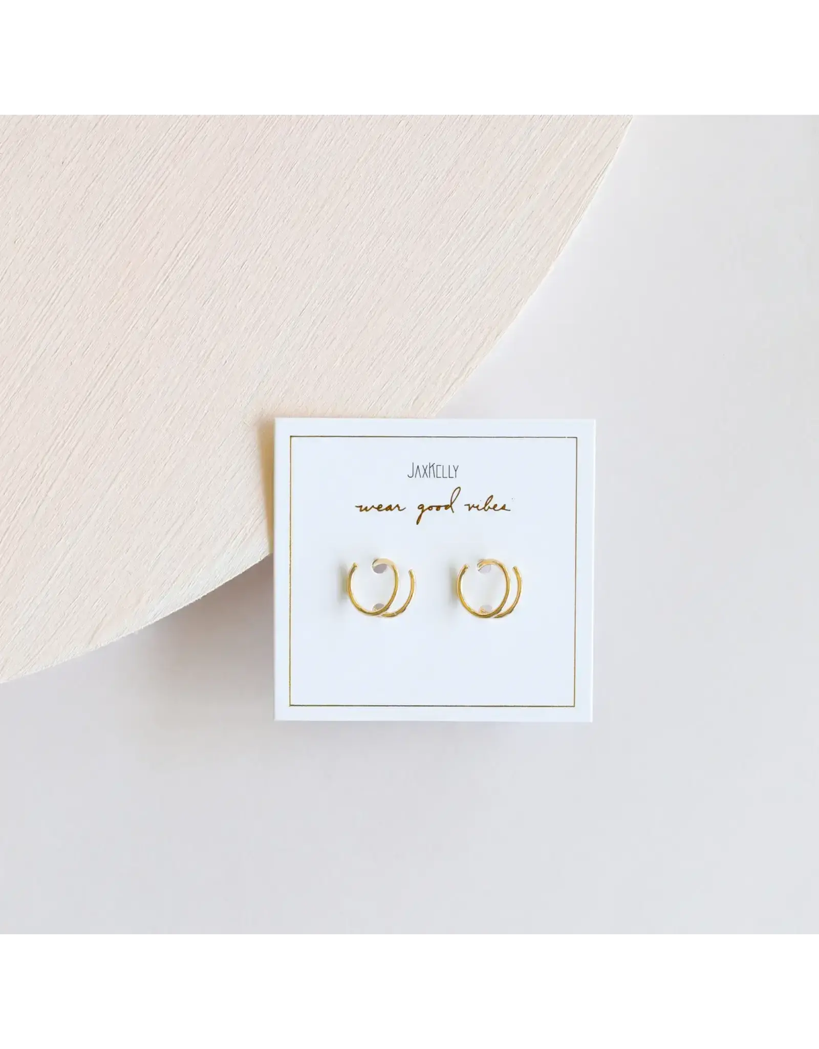 JaxKelly Earrings -Minimalist Spiral Gold