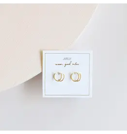 JaxKelly Earrings -Minimalist Spiral Gold