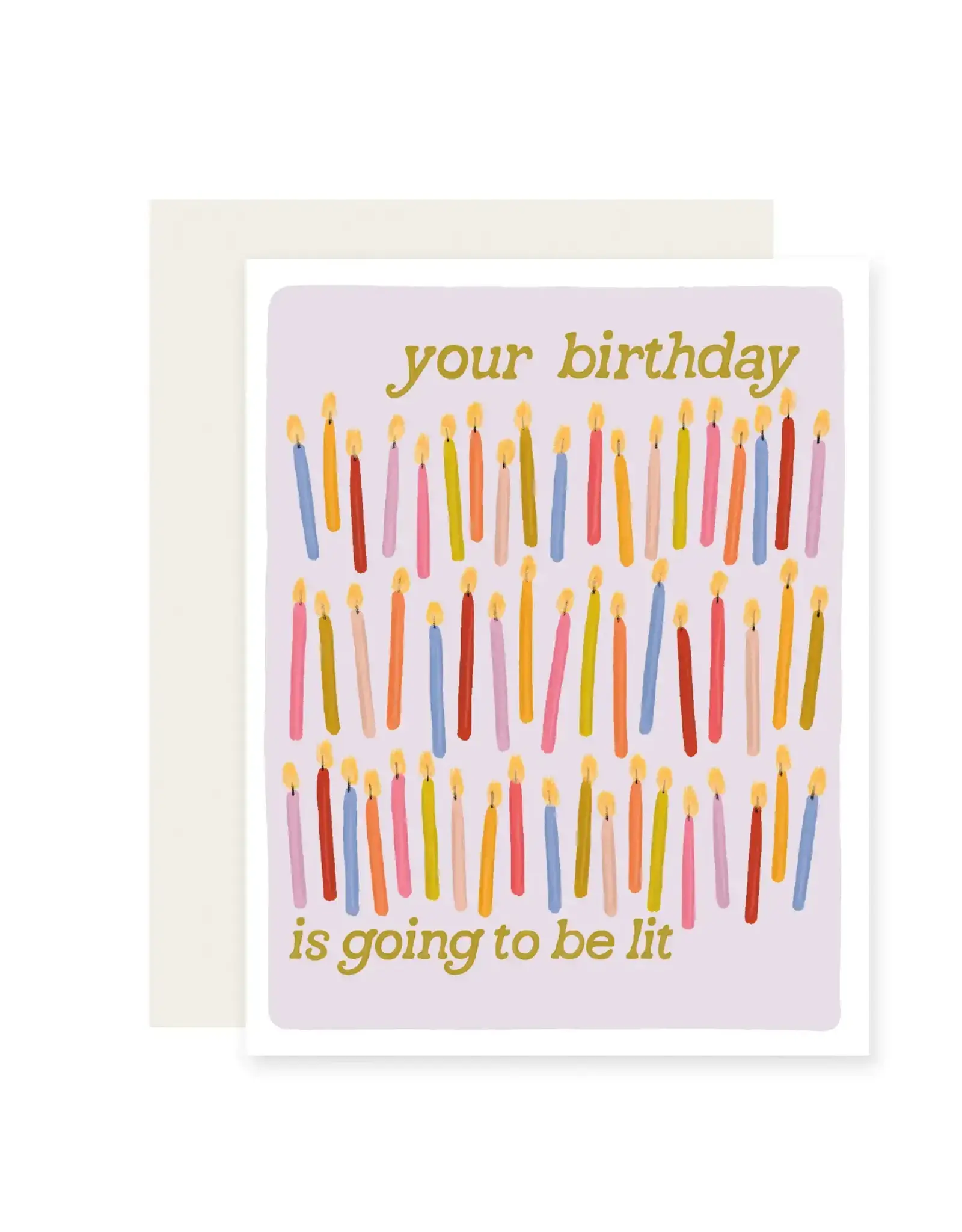 Slightly Stationery Lit Birthday Card