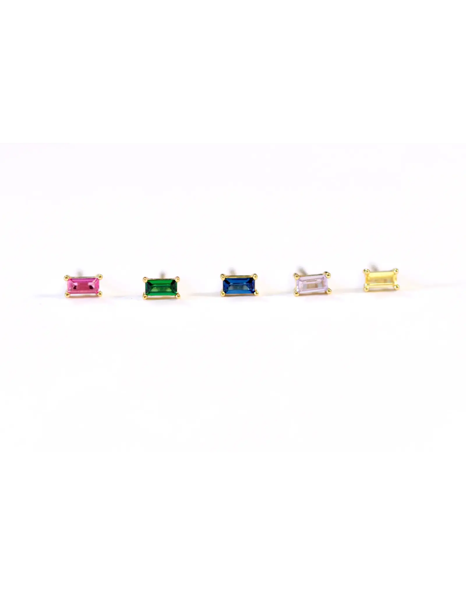 JaxKelly Earrings - Baguette Ombre Rainbow