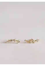 JaxKelly Earrings - Crawler, Champagne CZ