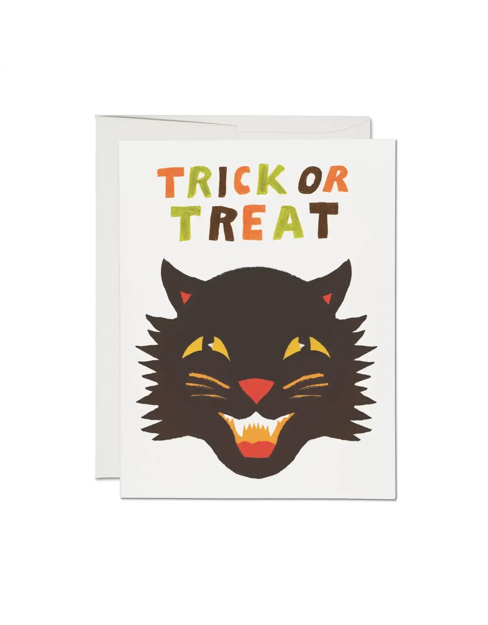 Spooky Black Cat Card