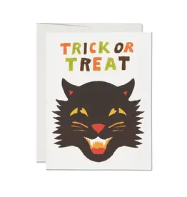 Spooky Black Cat Card