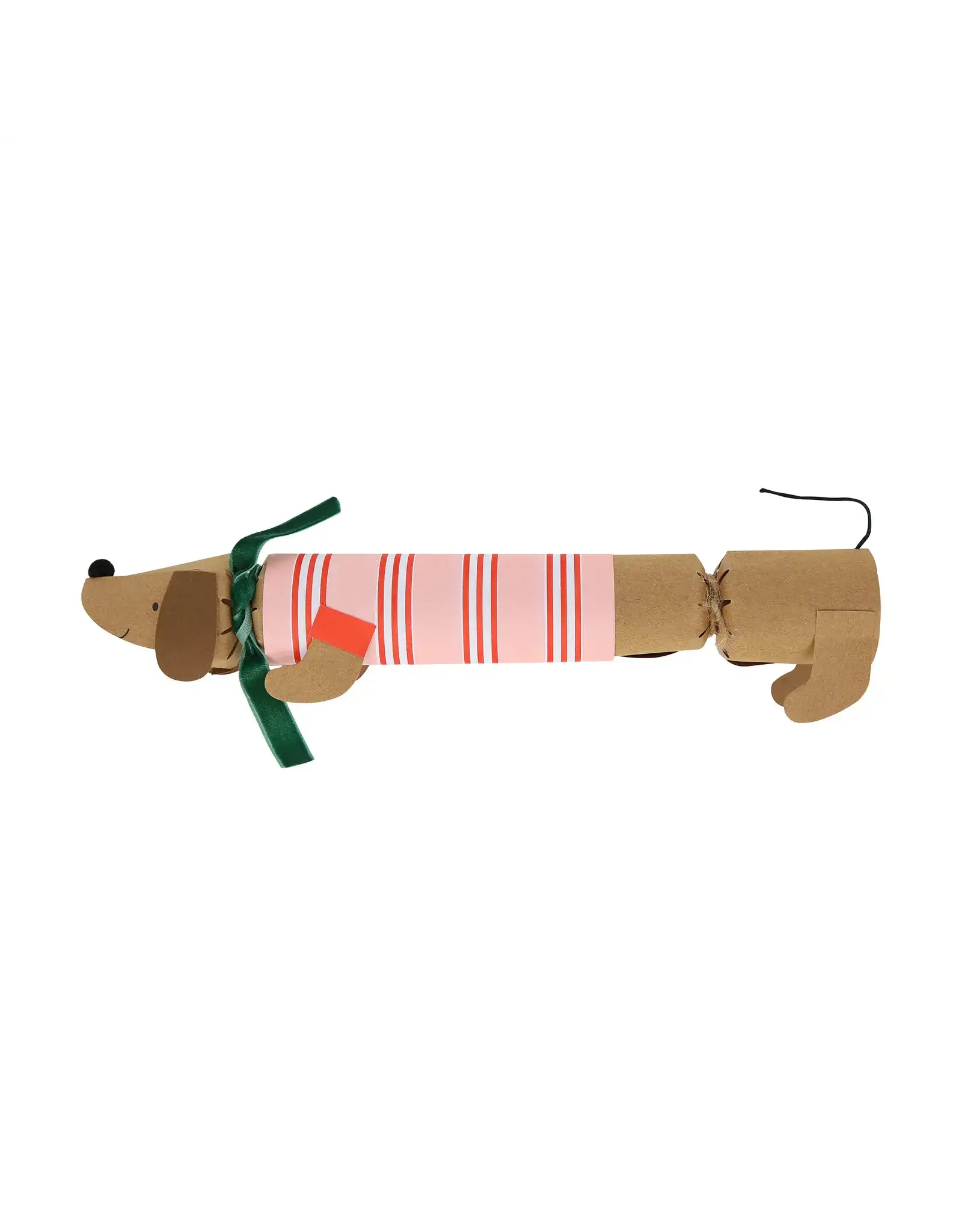 Festive Stripe Sausage Dog  Crackers