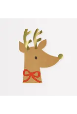 Reindeer With Red Bow Napkins Reindeer With Red Bow Napkins