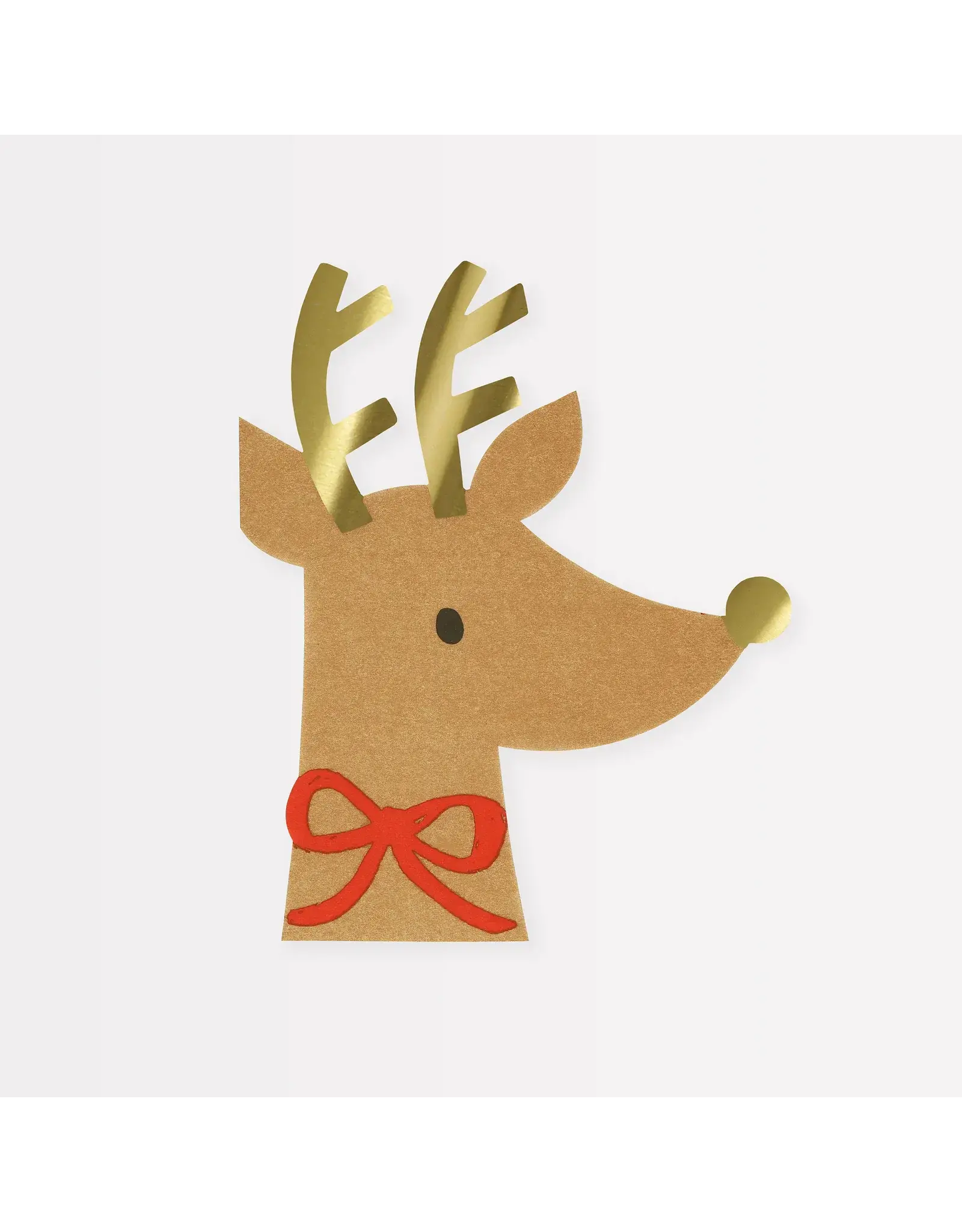 Reindeer With Red Bow Napkins