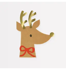 Reindeer With Red Bow Napkins
