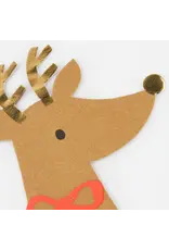 Reindeer With Red Bow Napkins Reindeer With Red Bow Napkins