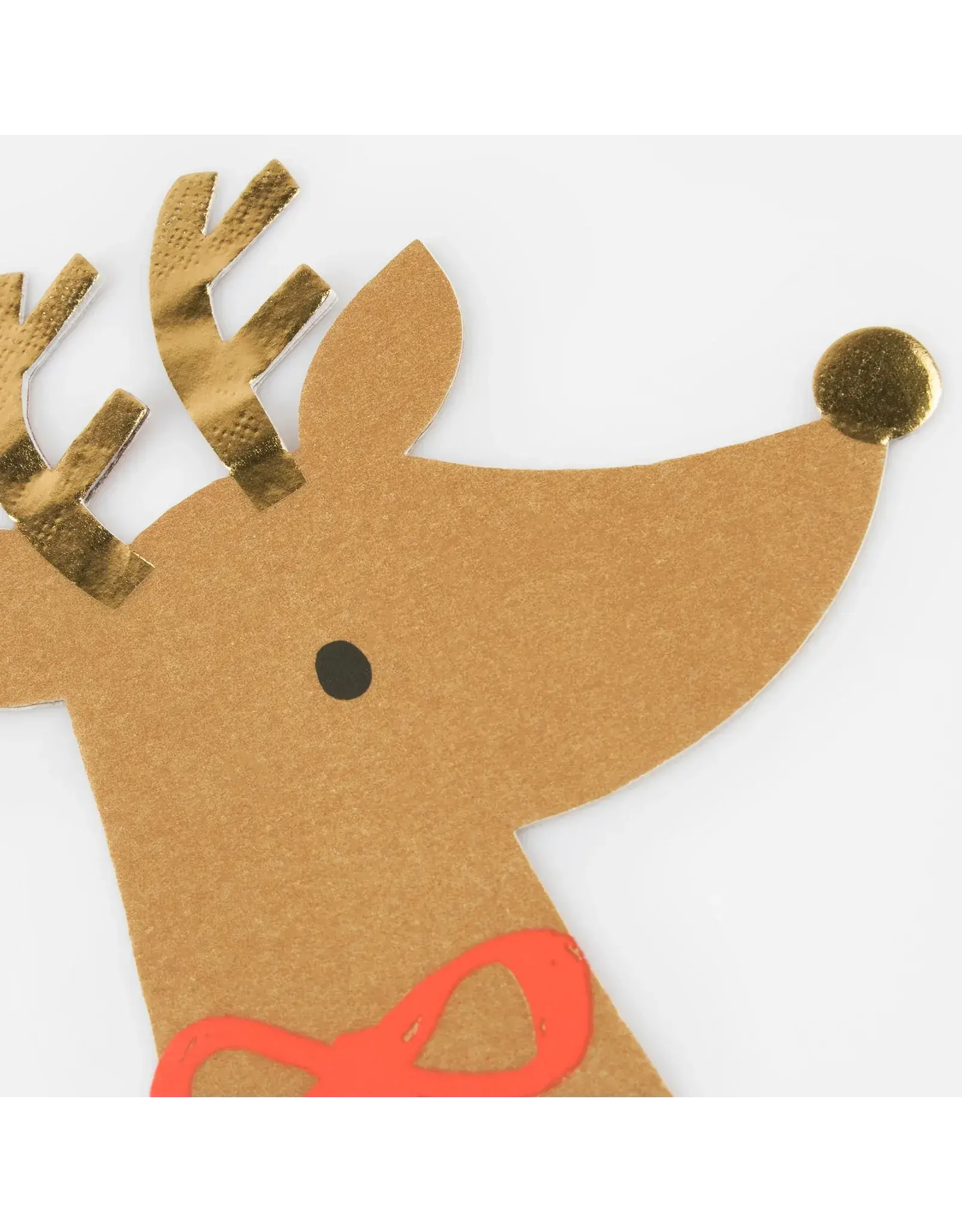 Reindeer With Red Bow Napkins