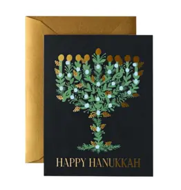 Rifle Paper Laurel Menorah Card